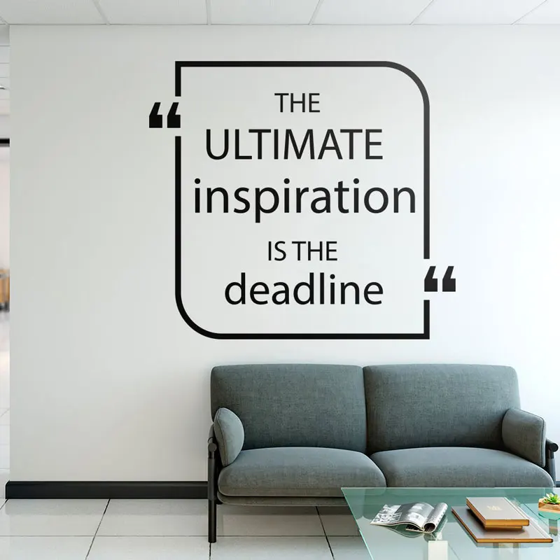 Конечное вдохновение-это крайний срок виниловый художественный настенный