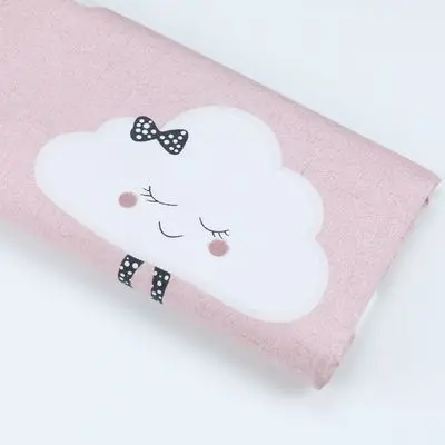 L1380 Cotton fabric the cloth Patchwork Fabrics by the meter Fabric for sewing for needlework Cartoon clouds 50*160cm D30 - Цвет: L1380