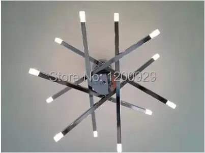 Бесплатная доставка 12 держателей ламп Современная хромированная Подвесная