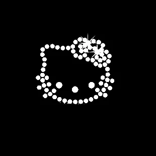 4 шт./лот нашивки с изображением кошек Стразы помощью утюга кристаллами переводки