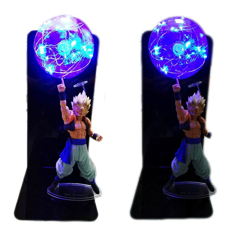 20 см фигурка "Dragon Ball" Вегета ГОКу светодиодной подсветкой "Dragon Figuras из мультфильма «Жемчуг дракона Супер Saiyan Led Настольная лампа игрушечные фигурки из игры Dragon Ball DBZ(“ декоративный ночник