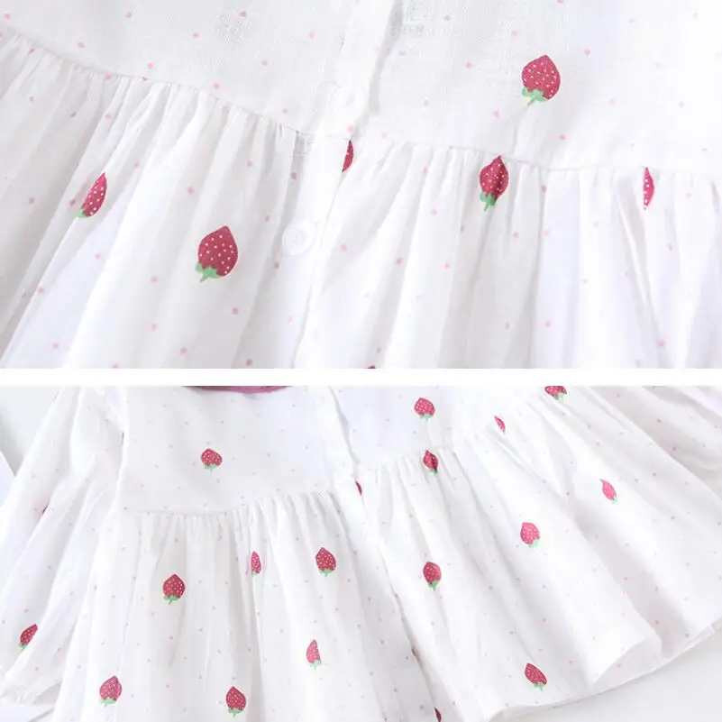 Белые рубашки для маленьких девочек блузка Детская рубашка хлопковая детская