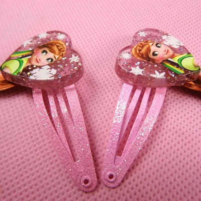 2PCS Kids Cartoon Ribbon Princess Elsa Anna Hair Accessories BB Clips Braid Hairpins Tiaras Headwear Girls Party Gift | Аксессуары для