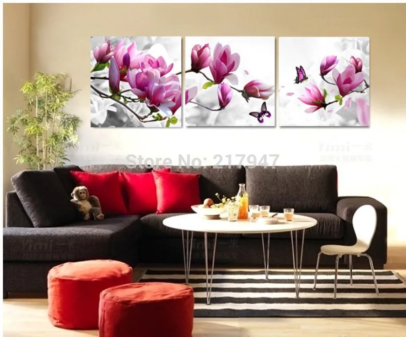 CLSTROSE роскошный элегантный 3 шт. холст Современная Настенная краска фиолетовые