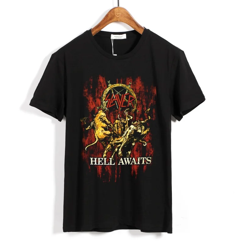 13 видов конструкций Harajuku группа SLAYER футболка в роковом стиле рубашка панк Hardrock