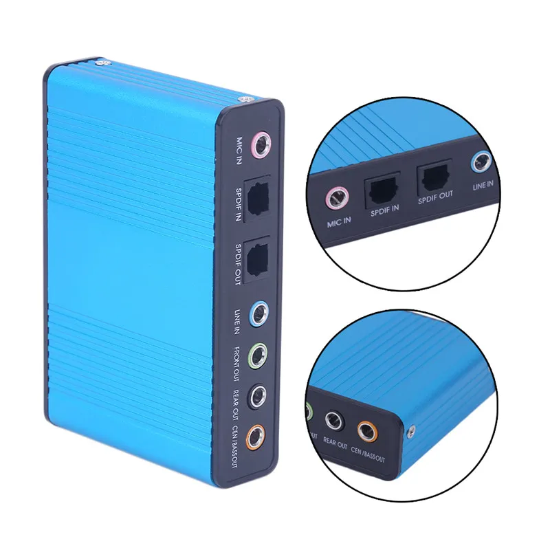 Внешняя звуковая карта USB 6 Каналов 5,1/7,1 адаптер окружающего звука аудио USB 2,0 оптическая Звуковая карта адаптер для ПК ноутбук Настольный