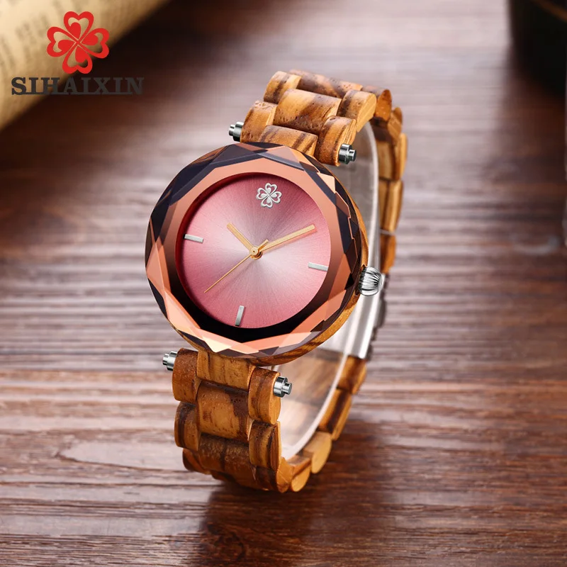 Женские наручные часы Geneva Small Wood модные роскошные кварцевые с геометрическим