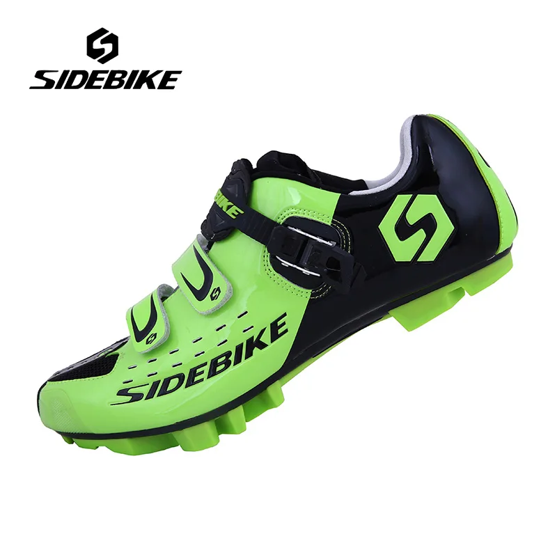 green SIDEBIKE Дышащая MTB спортивная обувь мужской горный велосипед обувь самоблокирующаяся нескользящая обувь для велоспорта zapatillas ciclismo - Цвет: green
