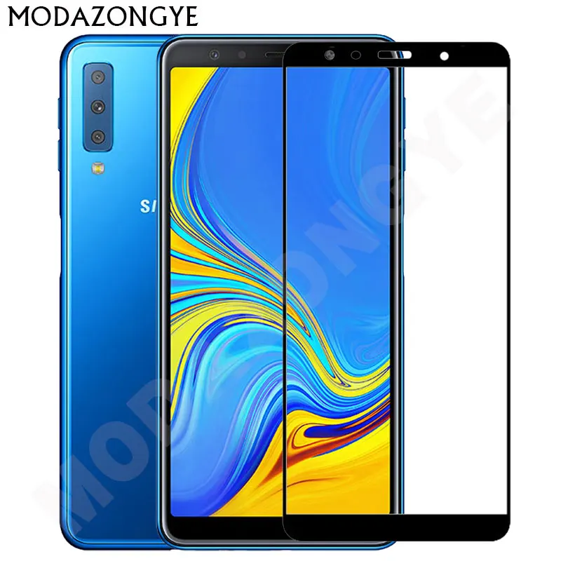 Защитное закаленное стекло для Samsung Galaxy A7 2018 ультратонкое | Мобильные телефоны и