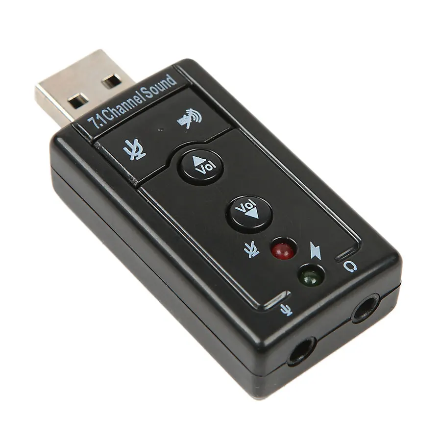 

Звуковая карта USB 7,1, 2,0 каналов, с микрофоном и разъемом 3,5 мм