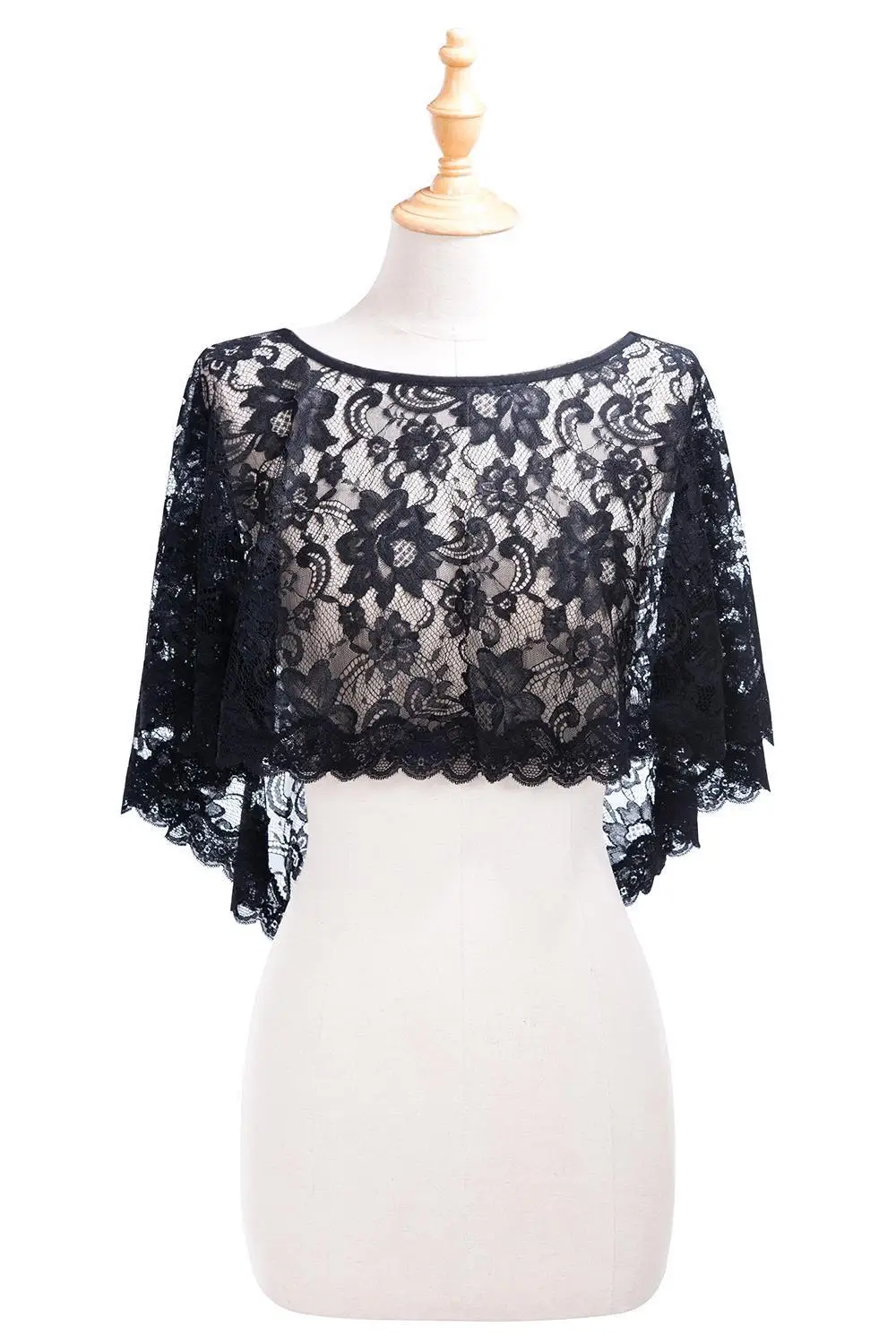 Женский белый кружевной болеро свадебная накидка куртка шаль черный палантин