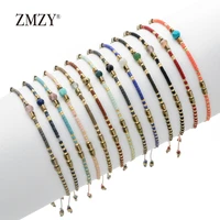 zmzy cute thin bracelet women bracelets beads stone crystal bracelet handmade bohemian vintage ethnic statement jewelry gift