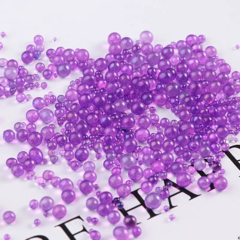 18 Dark Purple 10 г/упак. мини шарики-пузырьки 0,4-3 мм Смешанные крошечные бусины для стеклянного глобуса, кремниевые формы, наполнителя, амулеты для рукоделия, домашнего декора - Цвет: 18 Dark Purple
