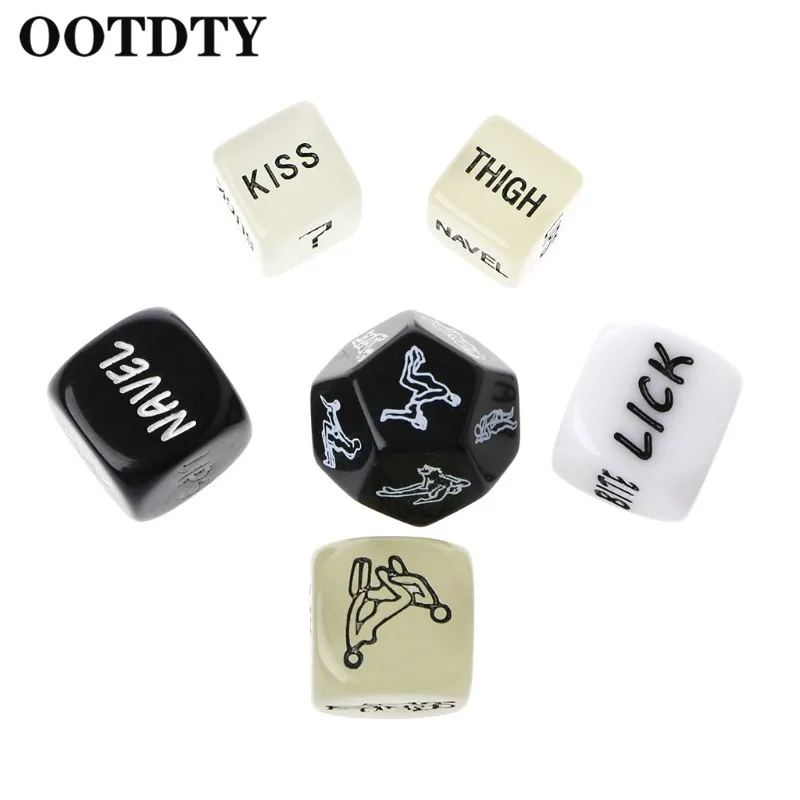 OOTDTY 6 шт. забавные акриловые кости любовь кости секс кости Эротические Кости любовь игра игрушка пара подарок