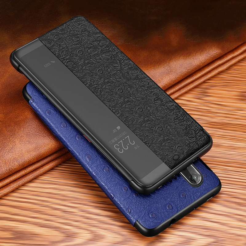 Оригинальный чехол XOOMZ из натуральной кожи с рисунком страуса для Huawei P20/ P20 Pro Smart