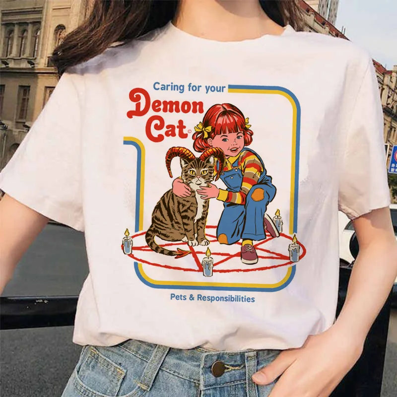 Сатана, демон, грим, жнец, сатанство, ад, забавная футболка, злой дух, Череп, футболка, женская, ужас, футболка, женская, Хэллоуин, одежда - Цвет: 4663