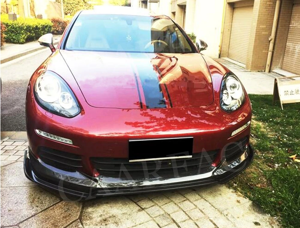 Углеродного волокна передний спойлер для Porsche Panamera GTS Turbo S хэтчбек 4 двери- бампер Защита FRP