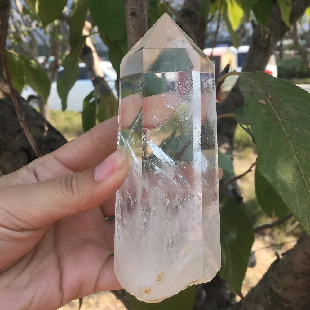 280 г Большой прозрачный Lemurian семена кварца натуральный точечный кластер из