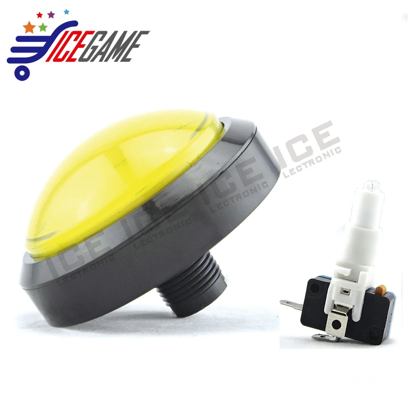 Большая купольная Кнопка 100 мм с подсветкой аркадные кнопки Led 12 В кнопка