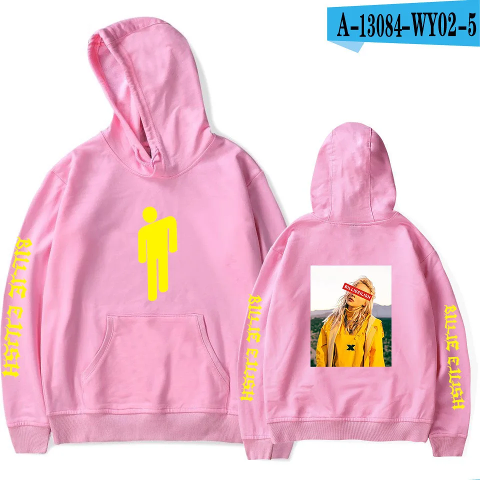 Billie Eilish забавная Толстовка для мужчин и женщин Толстовка Harajuku флисовая толстовка мужской милый спортивный костюм пальто повседневная спортивная одежда - Цвет: 010