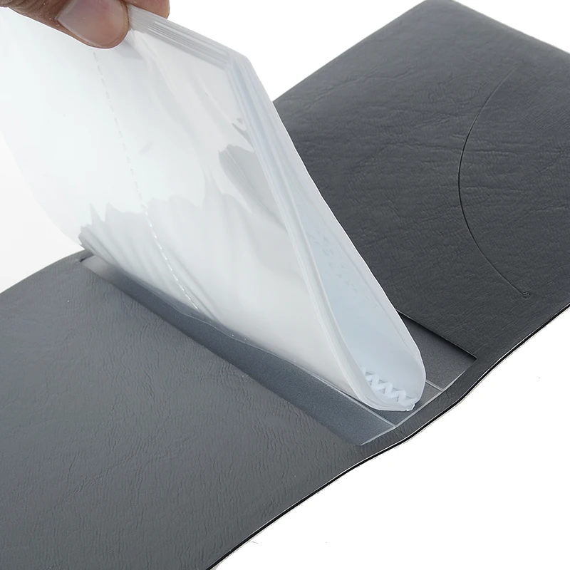 Портативный фотоальбом из ПВХ и кожи 64 кармана Одноцветный альбом для Mini Instax имя