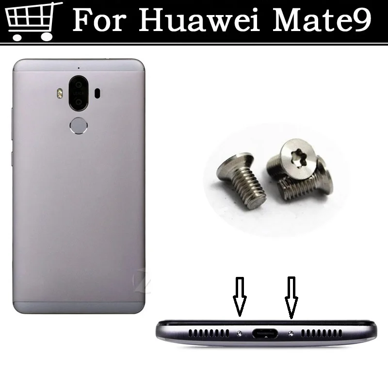 2 шт. серебристые/золотистые/черные винты для док станции Huawei Mate 9 с гвоздиком
