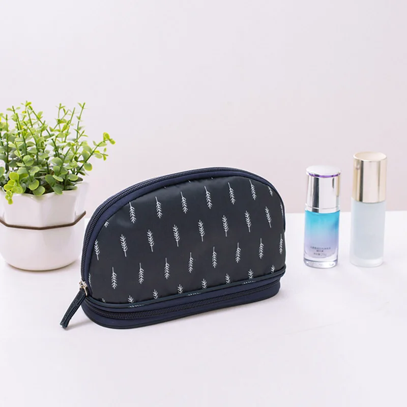 Горячая Портативная сумка для макияжа органайзер с принтом на молнии дорожный