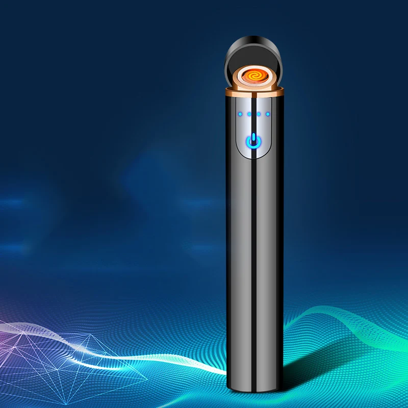 Цилиндрическая мини USB перезаряжаемая Проводная Зажигалка сенсорный датчик