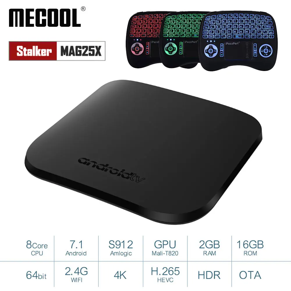 Mecool M8S плюс L Android 7 1 ТВ Box Amlogic S912 восьмиядерных процессор 2 ГБ/16 ГБ H.265 4 K HD Приставка