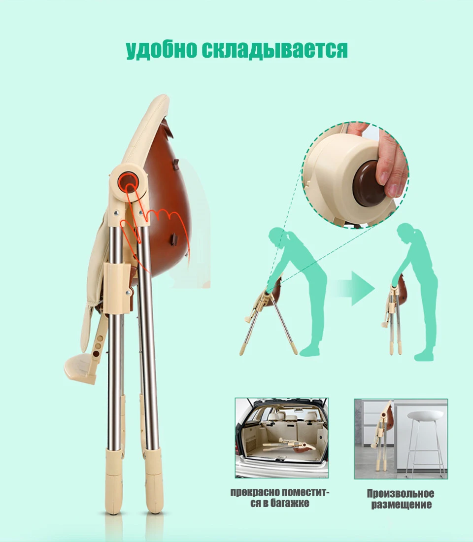 IMBABY портативный детский стульчик для кормления, многофункциональные детские сидения для кормления, стул для кормления, регулируемые складные стулья, лоток для еды в комплекте