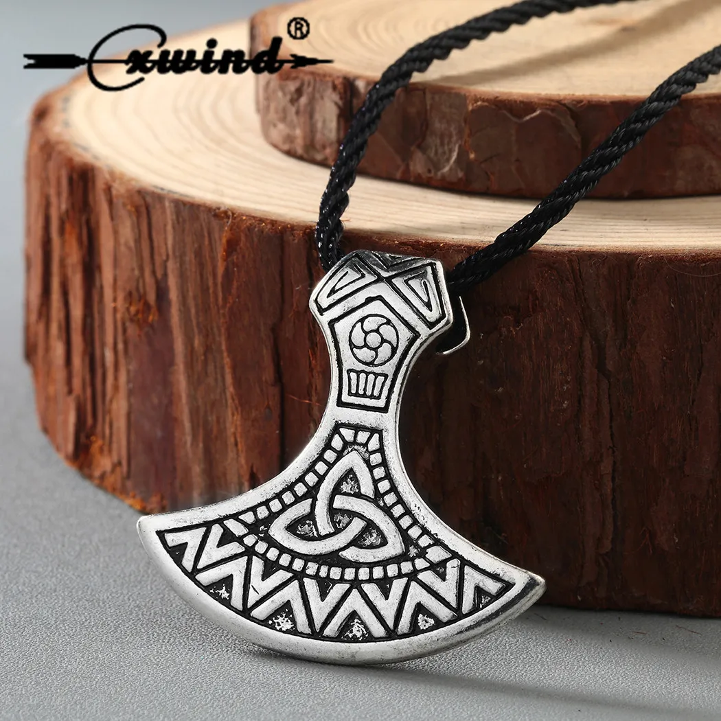 Подвеска в виде топора Cxwind Thor Hammer ювелирное изделие Valknut Odin ожерелье с символом