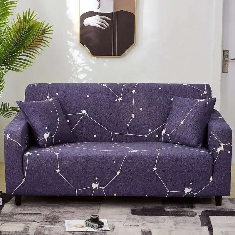 Скандинавские Эластичные Цветочные Нескользящие чехлы для диванов l-образная/u-образная секционные кушетки универсальные чехлы для мебели для гостиной - Цвет: Sofa Cover-19
