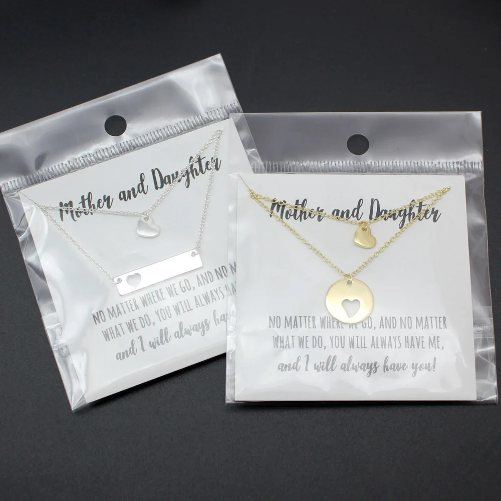 Ожерелье для матери и дочери с сердцем ожерелье подарок на день рождения