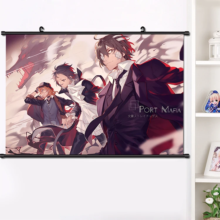 Японское аниме бродячие псы Бунго дазай Осаму настенный плакат постер на стену