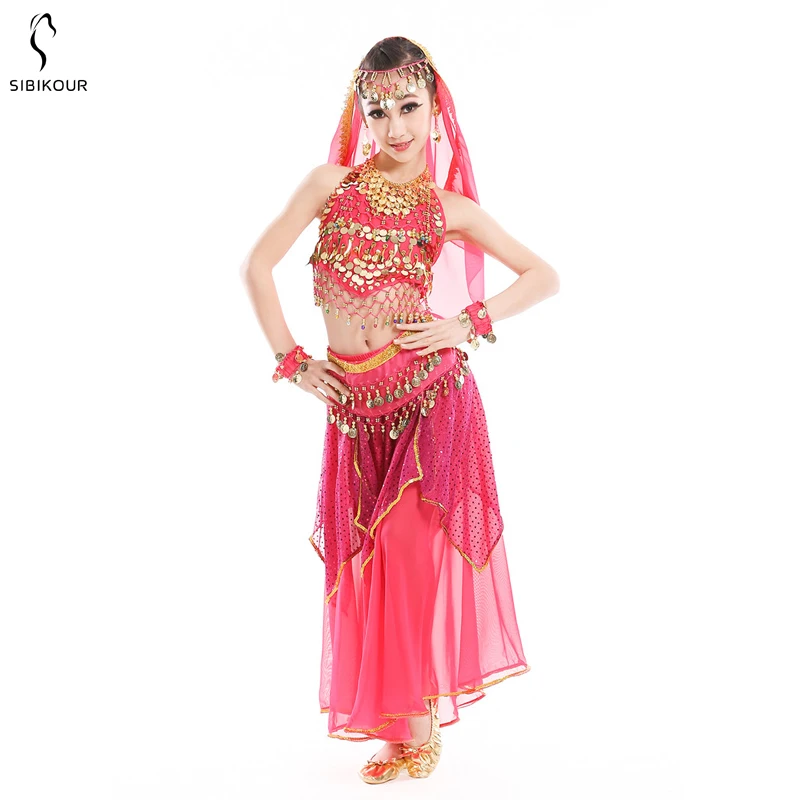 Костюм для танца живота комплект девочек детская юбка Болливуд египетское