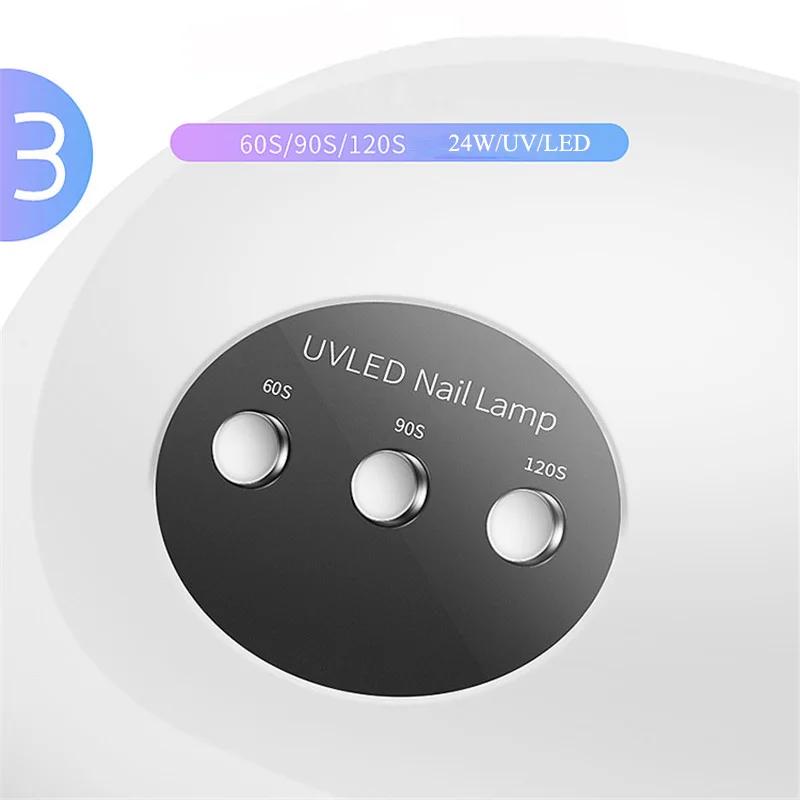 24W LED UV Lamp Nail Dryer Smart Sensor for Gel Polish Manicure With Timer Button Art Tools | Красота и здоровье