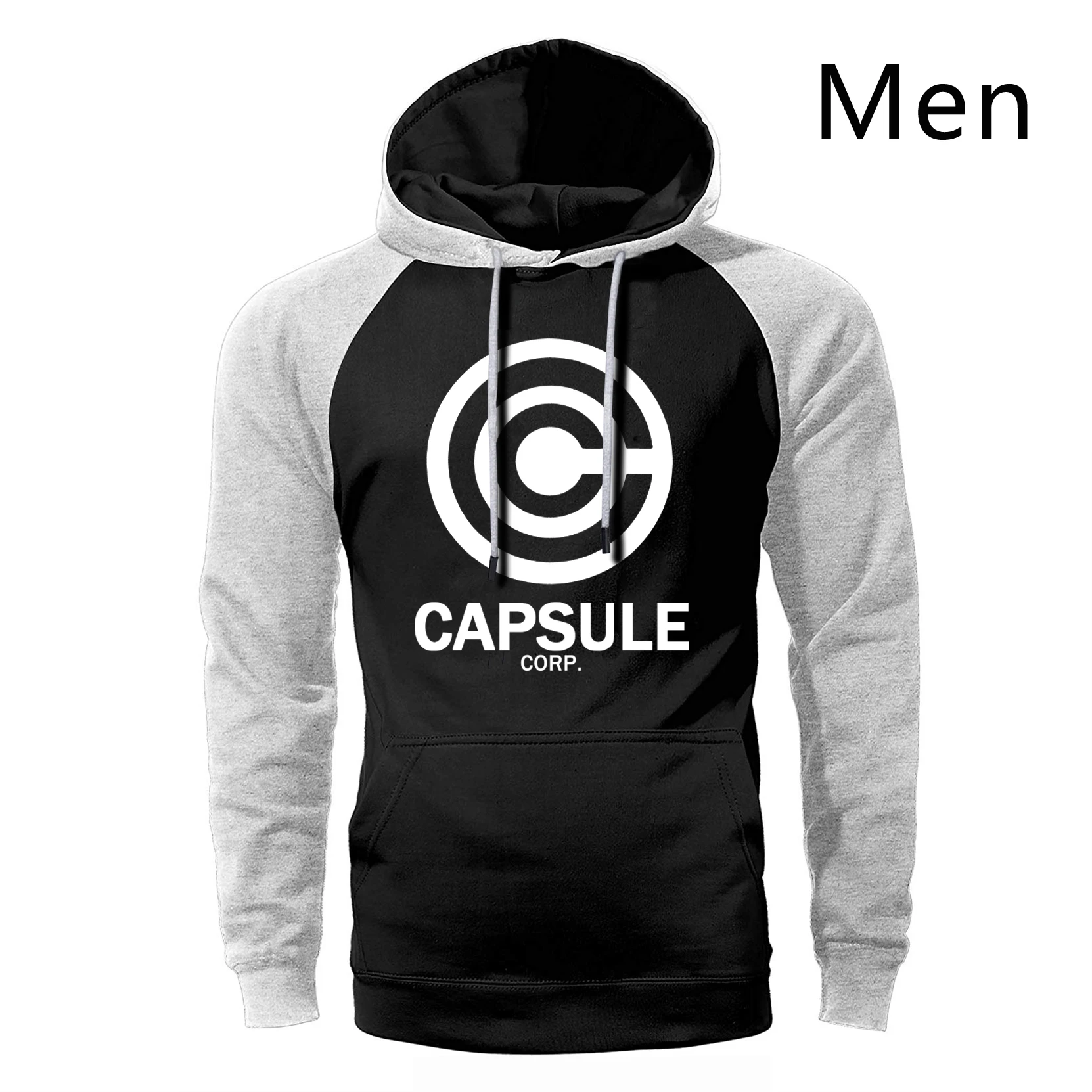 Япония Аниме Dragon Ball Z толстовки для мужчин чехол Capsule corp Harajuku толстовки с рукавом реглан Torankusu уличная супер Спортивная одежда для мужчин s - Цвет: Gray Black 5