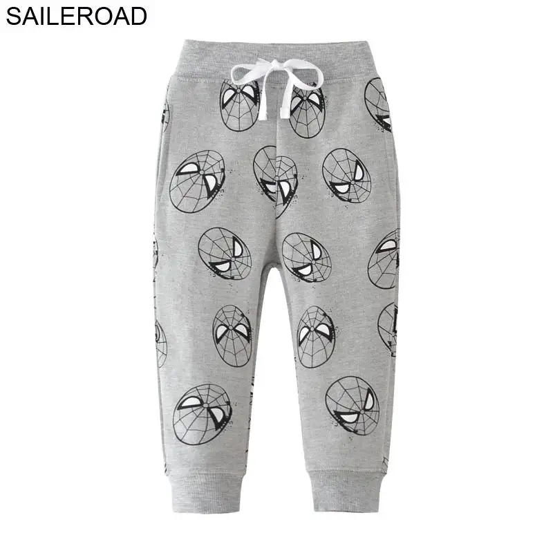 SAILEROAD 2-7Years Мультипликационные брюки-пауки для мальчиков Осень Enfant Спортивные штаны для мальчиков Хлопковый панталон Enfant Garcon Детские штаны для мальчиков