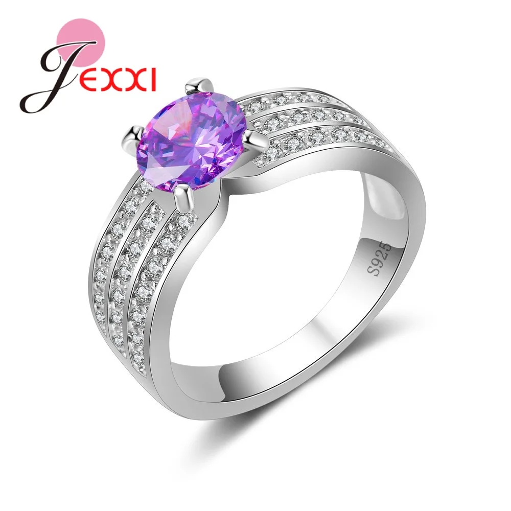 

Новый Популярный 3 ряда широкий браслет Bague Инкрустированный белый Цирконий 925 Стерлинговое Серебро Свадебные украшения женские круглые фи...