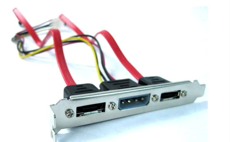 Двойной SATA 2 Порты eSATA + 4 Pin IDE/SATA Мощность кронштейн pci слот Кабельный|Платы
