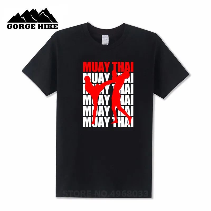 Vintage Personalized Print The brutal and efficient martial art Muay Thai tshirt Men Homme Bangkok Boxing MMA T Shirt Gym Tees | Мужская