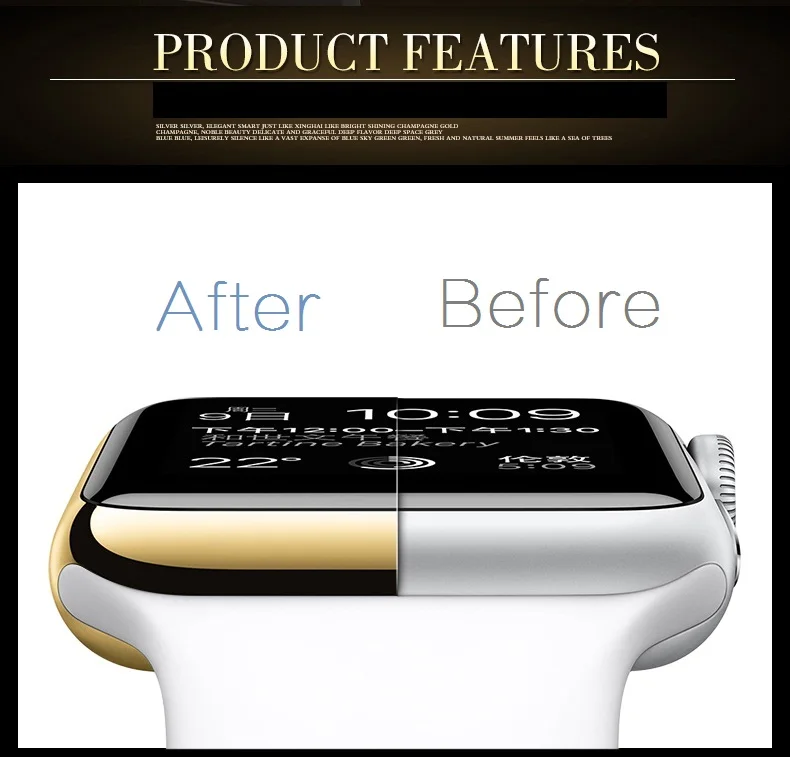 Роскошь для Apple Watch чехол серии 3 1 2 38 мм 42 противоударный корпус часов Стекло Экран