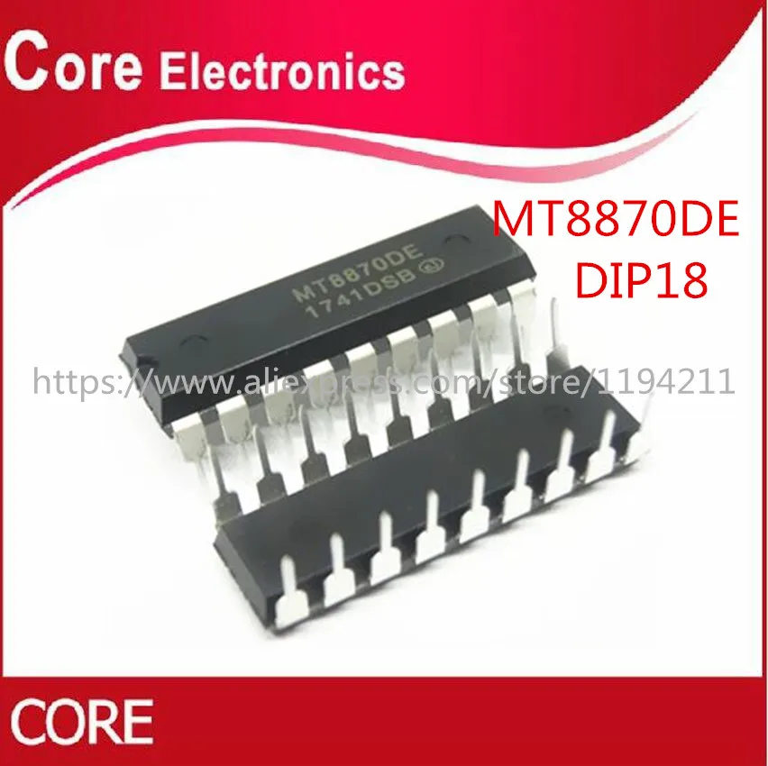 100 шт./лот MT8870DE MT8870 8870 приемник DTMF 18DIP IC|Интегральные схемы| |