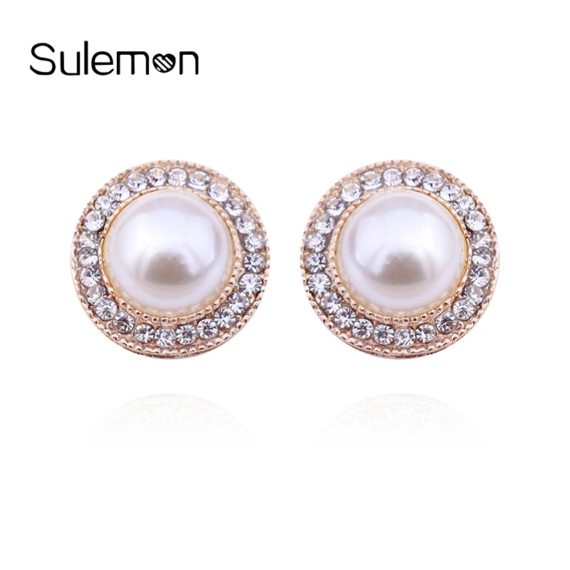 NSULEMON Ретро стиль модные жемчужные серьги ювелирное изделие золотой цвет