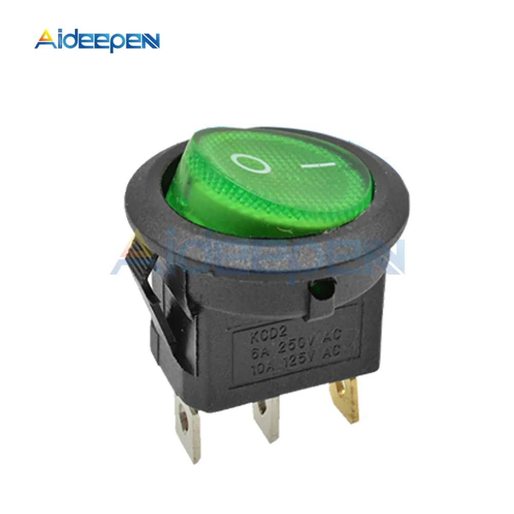 KCD1 кулисный переключатель 2 Pin 3 Pin 4 Pin 20 мм ВКЛ-ВЫКЛ-выкл-ВКЛ круглый лодочный переключатель AC 6A/250 В водонепроницаемый колпачок приборной панели автомобиля