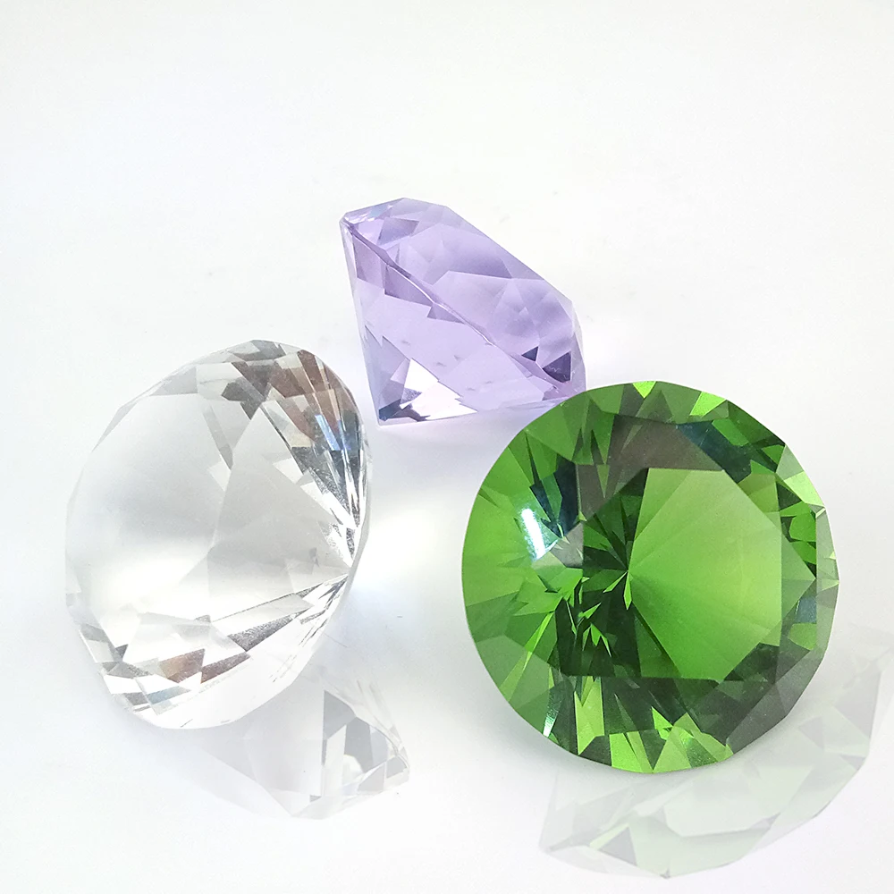 Девять цветов один кристалл стекло алмаз пресс папье Свадьба День рождения