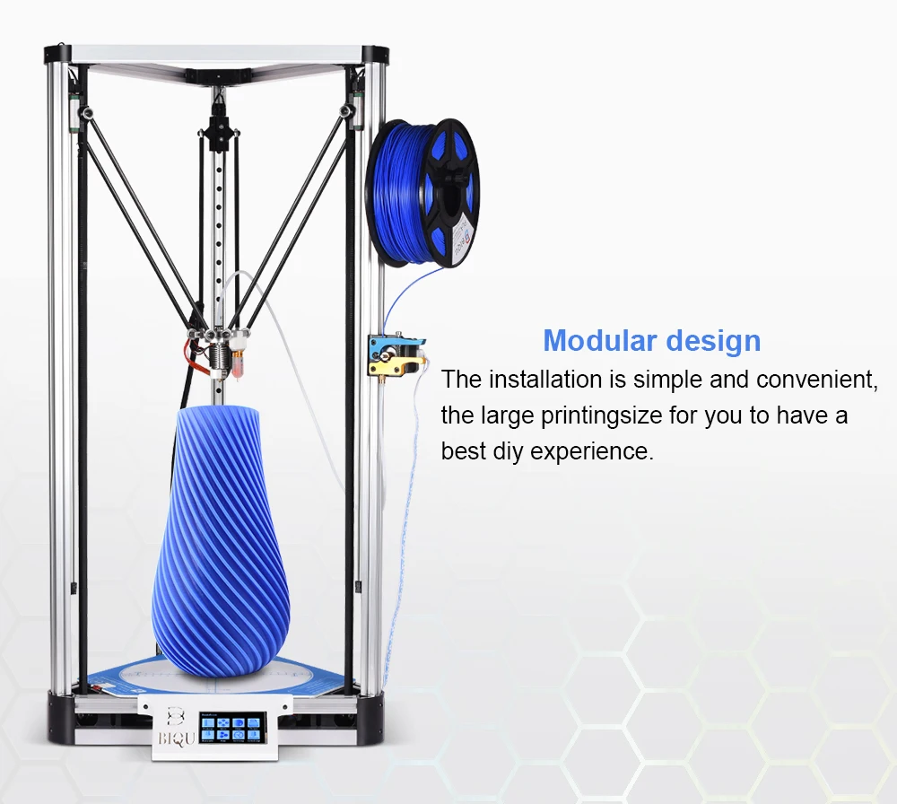 BIQU delta kossel 3d принтер Pro impresspra 3d с большим размером печати автоматический уровень электронный 3d принтер DIY с сенсорным экраном