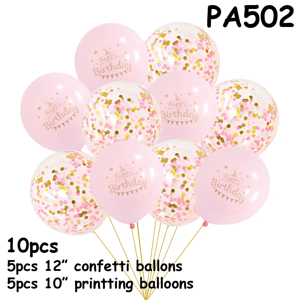 PA502 balloons happy birthday letters Confetti Balloons Party Decorations Kids balloons with inscriptions inflatable Birthday Ball - Цвет: PA502