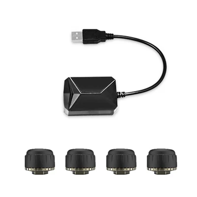 4 External Aycetry!! Универсальный USB автомобильный TMPS система контроля давления в шинах 4 внутренних/внешних датчика для Android OS gps радио - Цвет: 4 External