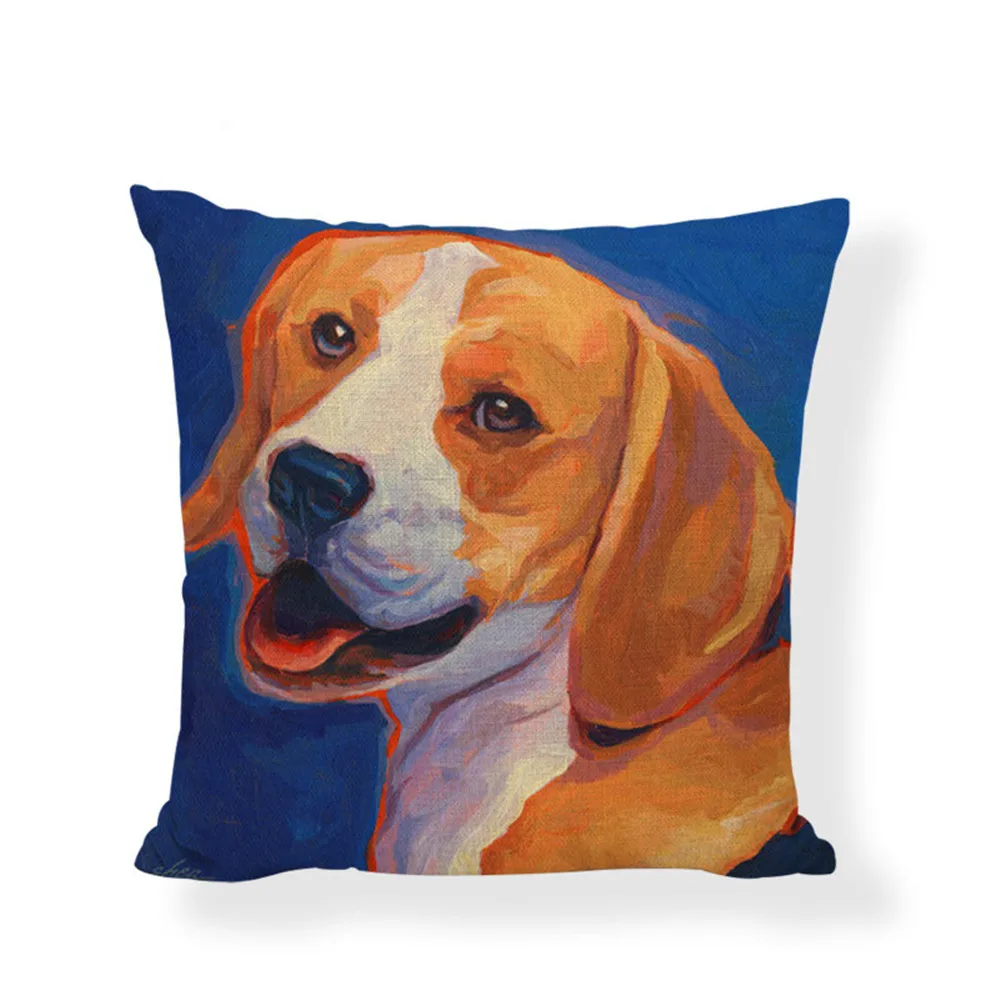 Бежевая футболка с принтом милый Бигль Подушка крыльями набор цветов Собака